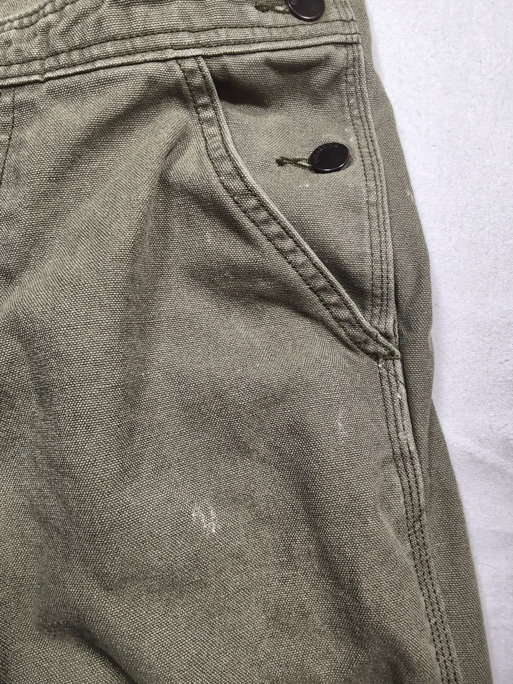 Patagonia Olive Green LadiesCanvas Overalls XS - Picture 5 of 8